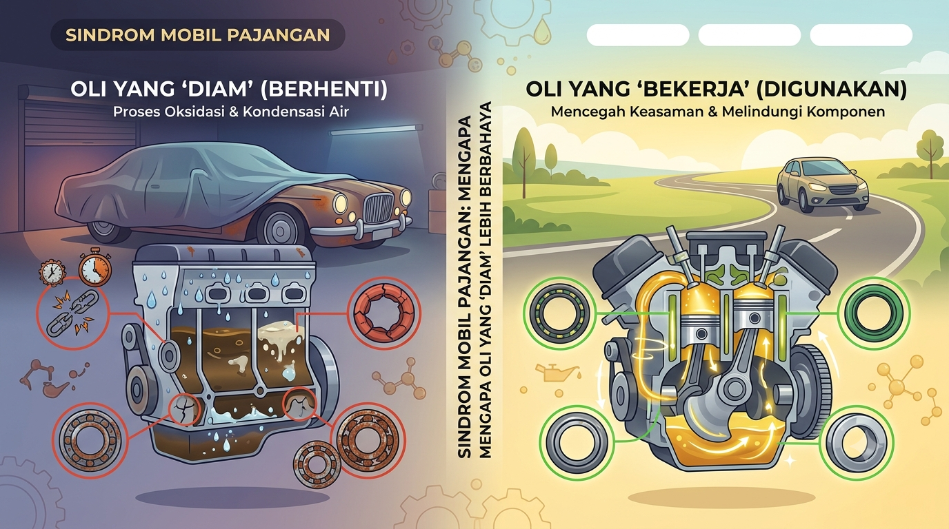 Sindrom Mobil Pajangan: Mengapa Oli yang “Diam” Lebih Berbahaya daripada yang “Bekerja”